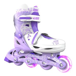 Bikes, Scooters & Ride-Ons |   Yvolution Neon Combo Skates 2-In-1 Inline To Quad (Size 3-6) Purple Bikes, Scooters & Ride-Ons Bikes, Scooters & Ride-Ons