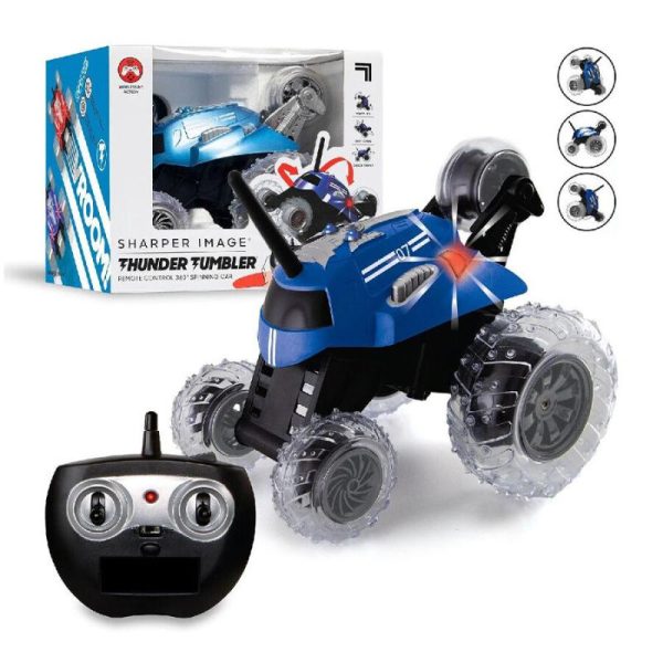 Cars, Trucks, Trains & Rc |   Sharper Image Toy Rc Monster Spinning Car Metallic Blue Cars, Trucks, Trains & Rc Cars, Trucks, Trains & Rc